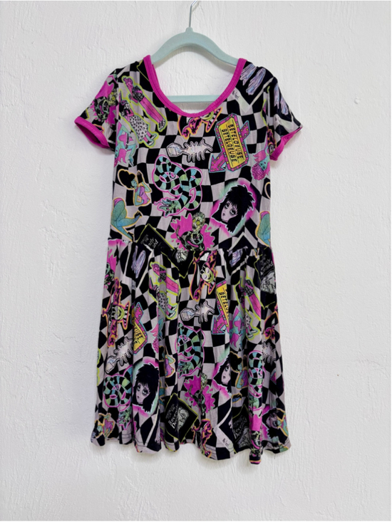 Onyx + Lore Other - Girls Onyx + Lore Beetlejuice Dress Size 10 Black Pink Bamboo